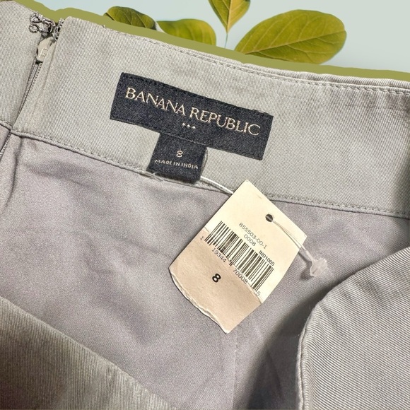 NWT Banana Republic Light Gray Ornate Beaded Bohemian Style Skirt Size 8 - Picture 2 of 14